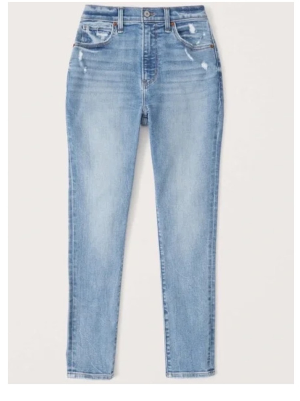 Abercrombie & Fitch the super skinny ankle high rise jeans. Light wash. Size 29